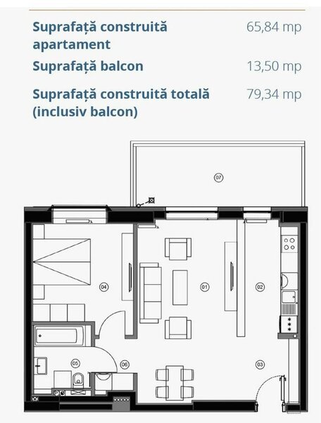 2025 Aviatiei Tower, 2 camere 79 mp, Centrala, Parcare Subteran, Negociabil